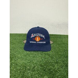 Vintage Arizona Wildcats hat cap snap back blue basketball National Champs 3